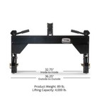 Titan Attachments 3 Point Black Quick Hitch Receiver  Fits Cat 2 Tractors