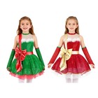 Kids Girls Christmas Costume Party Dance Dress Figure Skating Ballet Tutu Dress