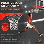Basketball Rim Replacement  Heavy Duty Breakaway Rim And Net  Universal 18  Prof