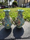 Wonderful Antique Pair Of Porcelai Vases