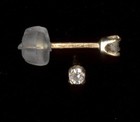 New 14k Solid Yellow Gold 2mm Round Clear Crystal Cz Solitaire Stud Earrings Ty