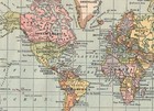 1924 Antique Map Of The World Vintage World Map Gallery Wall Decor Smap 2439