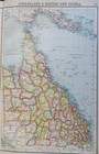 South Australia Queensland New Guinea 1912 Bartholomew Large Detailed Map