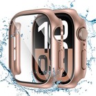 For Waterproof Apple Watch Screen Protector Case 42mm Series 11 10 Rose Gold
