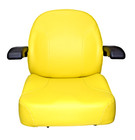 Yellow Zero Turn Mower Seat W  Arm Rests And Slides John Deere Cub Cadet Hustler