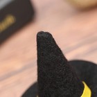 2pcs Miniature Dollhouse Felt Witch Hats For Halloween Doll House Decoration
