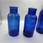 Antique Bromo Seltzer Emerson Drug Co Baltimore Cobalt Blue Bottles Lot Of 3