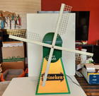 1960 s Heineken Beer Metal Lighted Windmill Bar Sign Advertising Works See Video