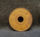 1942 Palestine  british Mandate  10 Mils  2-year War Time Type  Km-4a  pa2 