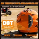 Loyoriwy Orange Xl Kids Motorcycle Helmet