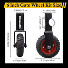 Heavy Duty 6  Fence Rolling Gate Wheel Rubber Carrier Caster For Farm Chain Link
