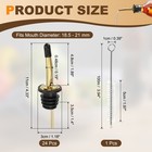 24pcs Liquor Bottle Pourers Liquor Pour Spout With Small Dust Caps Titanium Gold