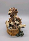 Boyds Figurine  cookie Catberg Knitten  Kitten   2250 Knitting Cat Trinket Box