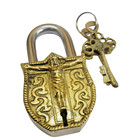 Antique Padlock Brass Hand Crafted Working Decorative Jesus Christ Shape Padlock