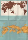 Vintage 1960s Japan Travel Bureau Tourist Map Of Japan