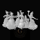 Dancing Girls X6  1 87 Ho Scale Old West Railroad Railway Layout Figures