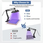 50w Uv Exposure Unit For Screen Printing With Adjustable Stand And Large Top    