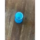 Vintage Mid Century Turquoise Blue Cased Glass Bud Vase 7 Inch Hourglass Shape