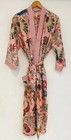 Cotton Kimono Robe Dressing Gown  Block Print Bridesmaid Robe  Summer Nightwear