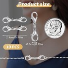 10pcs Sterling Silver Double Lobster Clasp  Silver Jewelry Extender Clasps