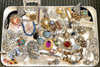 Vintage Antique Damaged Costume Jewelry Lot Craft Repair Very Cool Unique Pieces