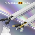 113 4in Cord Hider Kit  Covers L X 0 95in W X 0 55in H  White