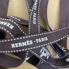 1 To 5 Yards      hermes  Brown W white Logo Horse Ribbon  1 To 5 Yards