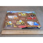 Melissa   Doug Peg Puzzle Construction Site  3388 Wood Puzzle New sealed