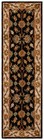 Heritage Collection Runner Rug - 2 3  X 10   Black   Beige  Handmade Traditio   