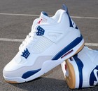 Jordan 4 Retro Sb  navy Blue  Men s Mid Top Basketball Shoes Size 7-12