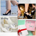 4 Pcs Rhinestone Shoe Clips For Women Dress Shoes  Fashion Crystal Heel Clip