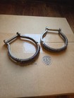 Hand Forged And Tapered Steel Oxbow Stirrups Silver Inlay  No Maker