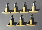 Vtg  Mid Century Modern Solid Brass Cabinet Drawer Pulls   T   Design