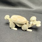 Vintage Florenza Poodle Pin Cushion Figurine Antiqued Gold Tone Sewing Accessory
