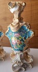 Certified Pair Antique French Old Paris Vieux Porcelain Floral Perfumers Vases