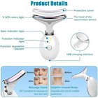 Neck Face Massager Face Sculpting Tool 3 Colour Modes And Vibration For Facial 