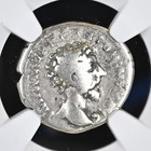 Roman Empire Marcus Aurelius Ar Silver Denarius Ad 161-180 Ngc Certified Genuine