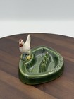 Rosemeade Pottery Hen Figurine Dekalb Chix Advertising Ashtray 5 