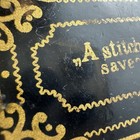 Antique Tiny Sewing Box A Stitch In Time Saves Nine