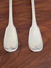  2  Samuel Kirk  s k  11oz  Coin Silver Serving Spoons Fiddle C  1828