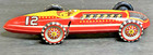 Vintage Large Tin Litho Tinplate 16  Racing Car By Marx Racer Wind Up Race Toy
