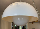    vintage Mid Century Modern Acrylic Hanging  moon Lamp  With Glass Globe