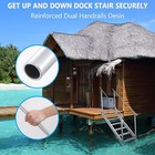 6 Steps Aluminum Alloy Dock Ladder Boat Dock Ladder 43-51 2in Height Adjustable 