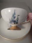 Vintage Tinkerbell Castle Disneyland Teacup And Saucer Little Chip Inside Cup