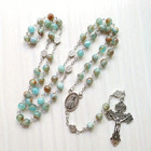 Catholic Crucifix Cross Pendant Virgin Mary Medal Chaplet Prayer Rosary Beads