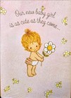 30 Vintage Hallmark Baby Girl Birth Announcements Cute As They Come-new Sealed