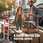 Dolly 3 In 1 Moving Cart 1000 Lb Capacity With Telescopic Frame Non-slip Wheels