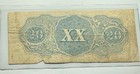 1863 Confederate States America Twenty Dollar Note Print Date April 6th 1863
