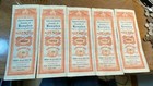 5 Consecutive 1909  1000 Bonds Hampden County  Ma Remarkable Condition Chn