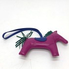 Hermes Rodeo Gm Bag Charm Rose Purple Blue Horse Motif Anjou Milo Leather W box